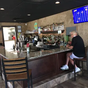 a man sitting at the bar