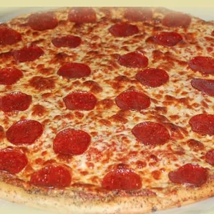 a pepperoni pizza