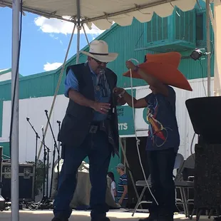 Godfrey the Magician performing at the 2017 Cochise County Fair.