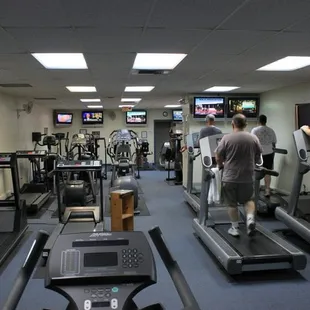 Treadmills, Ellipticals, bkies, stairmasters, rower, Step-mill, Nu-step.