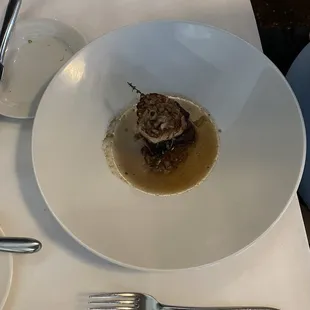 Pork belly with scallop