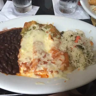 Mexican Flag Brisket Enchiladas