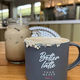 Mexican mocha and Mazapan latte