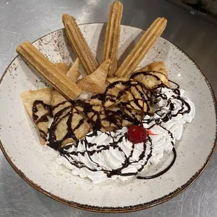 Deep fried ice cream