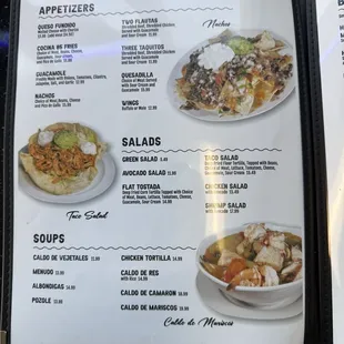 Menu 1/10/25 - Appetizers, salads, Soups