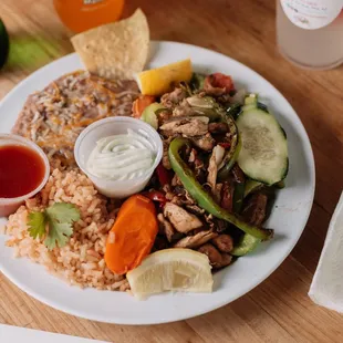 a plate of food on a table