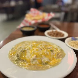 Creamy Chicken Enchilada Plate
