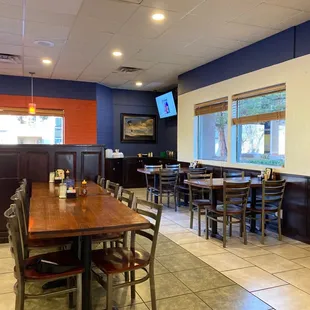 the inside of a restaurant