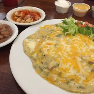 Creamy Chicken Enchilada Plate