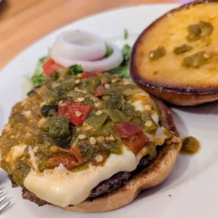 Green chile cheeseburger $14