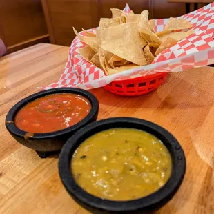 SOLID salsas and chips. Mmm!