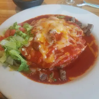 Ribeye Steak Enchilada Plate