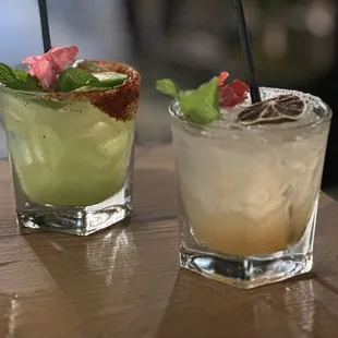 Spicy jalapeño and barrio cadillac margaritas!