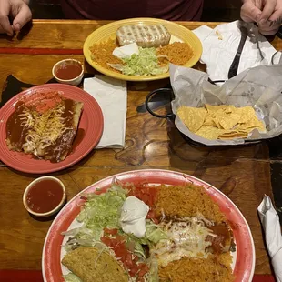 Speedy Gonzalez, side of tamales, Chimichanga