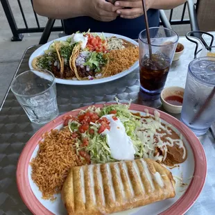 Chicken Chimichanga, Al Pastor Tacos