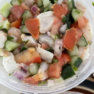 Fish and shrimp ceviche