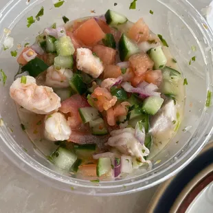 Shrimp and fish ceviche