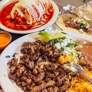 Carne Asada (4) Meat Combo plate