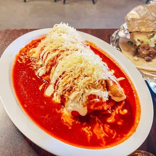 Wet Burrito Red Salsa