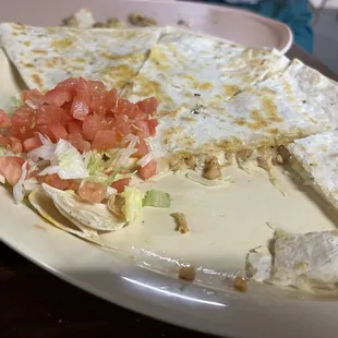 A la carte chicken quesadilla
