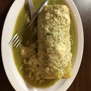 Wet Burrito Green Salsa