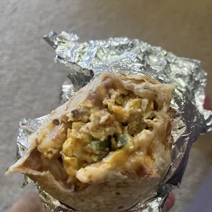 Huevos con Papa add cheese