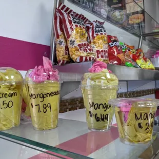 Sizes and prices
