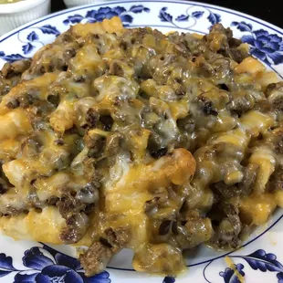 Carne Asada Fries...the sour cream and guacamole was on the side.