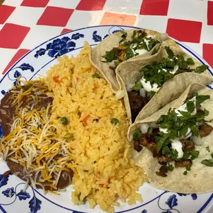 Taco Plate  Pastor, Asada, Y Pollo