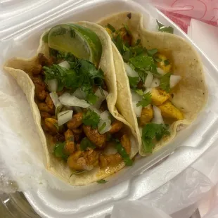 Pollo y Pastor  . So tender and flavorful