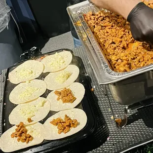 Al Pastor taco at event