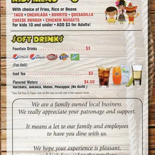 MENU 2023 KIDS MEAL