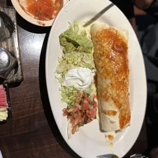 Chicken, shrimp burrito