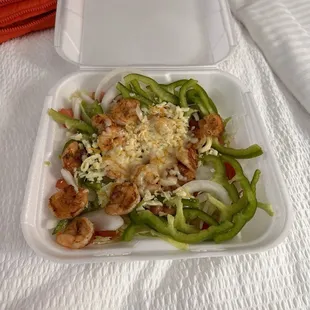 Grilled shrimp salad