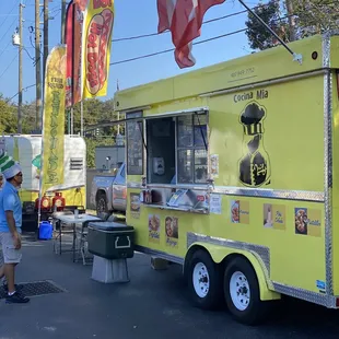 a yellow food truck