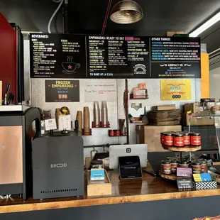 Counter &amp; menu