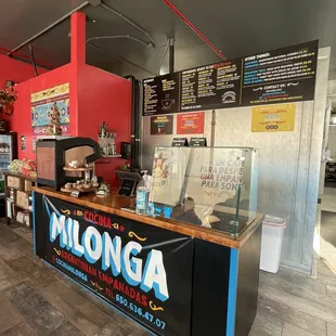 Register and menu options