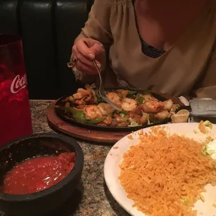 The Hawaiian fajitas (about half done)