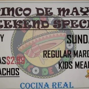 Cinco de Mayo Specials