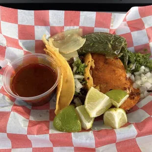 Carne asada taco &amp; birria taco.