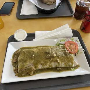 Chile verde burrito