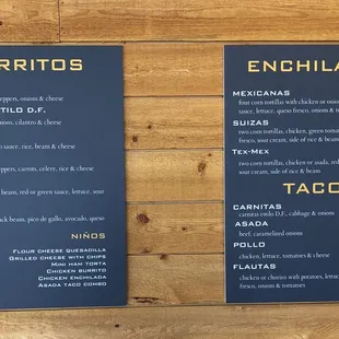 menus