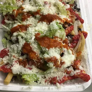 Hot Cheetos asada fries