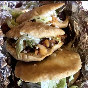 Gorditas de papá con chorizo