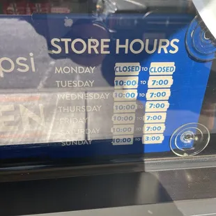 Store Hours