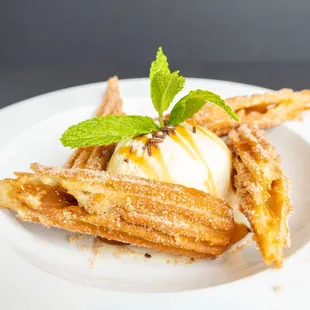 Churros and ice cream