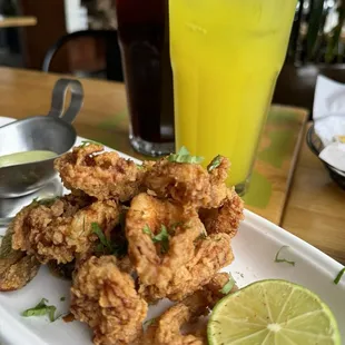Crispy Calamari Jamaica (Hibiscus tea)