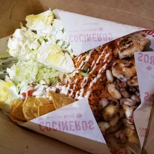 Seafood Chef Bowl (It looked too good and I took a bite before this photo, haha)