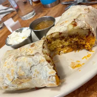 Bacon breakfast burrito