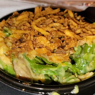Green beans casserole side.